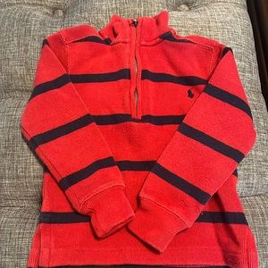Used Polo toddler pull over sweater! Size 2T! Red and navy stripes!
